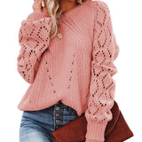 Donna - Maglia con motivo in pizzo - Maniche voluminose