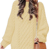 Donna - Maglione casual a maglia larga - stile maglia a cavo