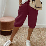 Irene™ | Capri in lino-cotone con vita elastica