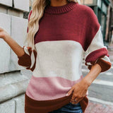Donna - Maglia a righe - Stile a doppio punto