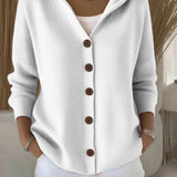 Francesca™ | Cardigan con cappuccio e bottoni