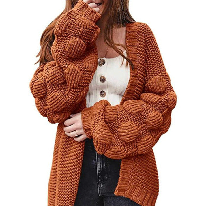 Donna - Cardigan elegante - Maniche voluminose