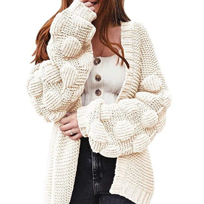 Donna - Cardigan elegante - Maniche voluminose