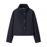 Donna - Giacca cropped alla moda - Design a collo alto