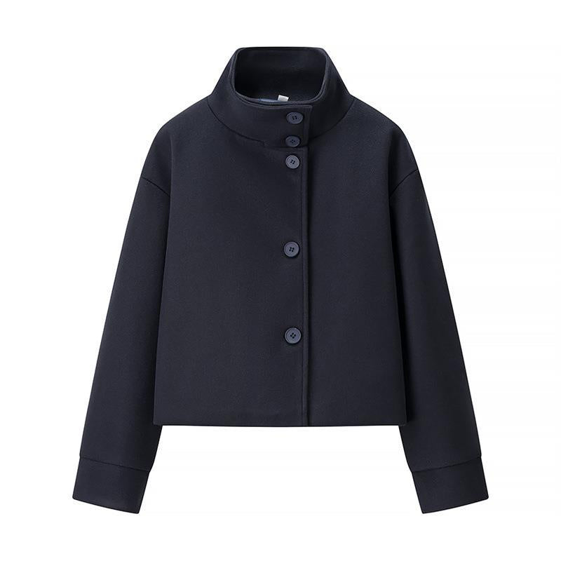 Donna - Giacca cropped alla moda - Design a collo alto