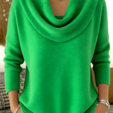 Maria™ | Maglione con collo drappeggiato