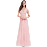 Abito Maxi Elegante con Scollo a V – Stile Femminile Senza Tempo
