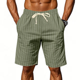 Varel | Pantaloni corti a righe casual per uomo