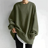 Donna - Felpa girocollo oversize - Vestibilità accogliente