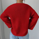 Donna - Maglione oversize in maglia con pizzo