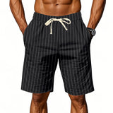 Varel | Pantaloni corti a righe casual per uomo