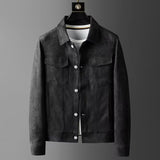 Giacca in pelle scamosciata da uomo | Elegante e resistente | Design senza tempo