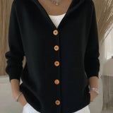 Francesca™ | Cardigan con cappuccio e bottoni
