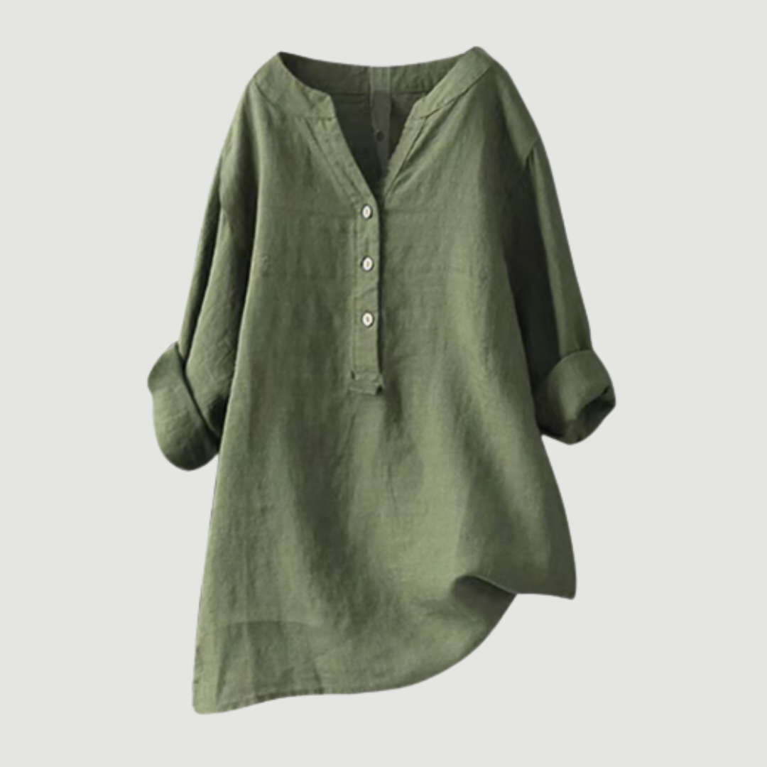 Blusa da Donna Svasata – Con Chiusura a Bottone, Adatta per Primavera e Estate