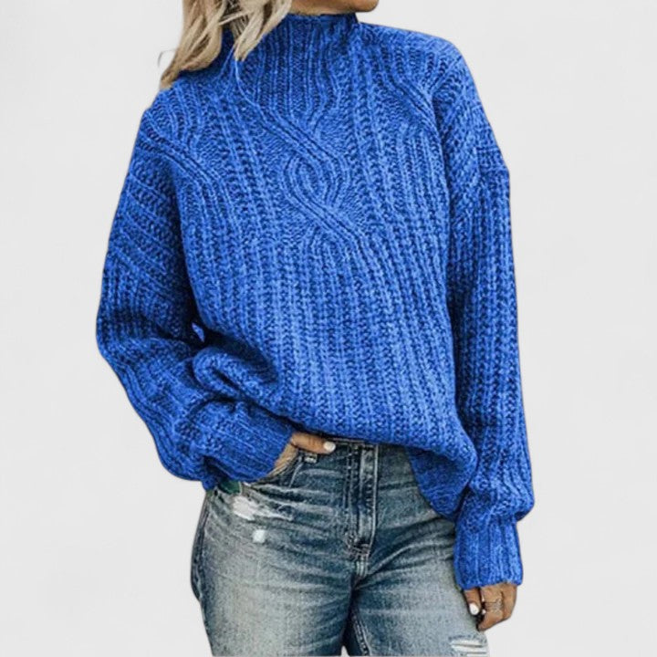 Pullover invernale da donna | a coste e a maniche lunghe