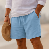 Varel | Pantaloncini eleganti in lino con vita elasticizzata