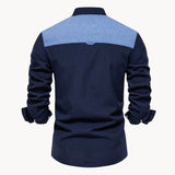 Camicia Slim Fit da Uomo – Con Collo Button-Down e Taschino, Adatta per Lavoro e Uso Quotidiano