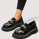 Maria™ | Mocassino platform con catena dorata
