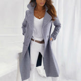 Donna - Cappotto lungo doppiopetto sartoriale - Risvolto strutturato