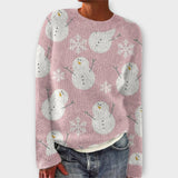Pullover da donna | Motivo a corna di cervo e scollo rotondo