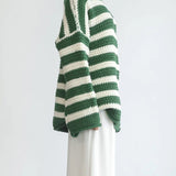 Maglione da donna | Maglia grossa e motivo a righe
