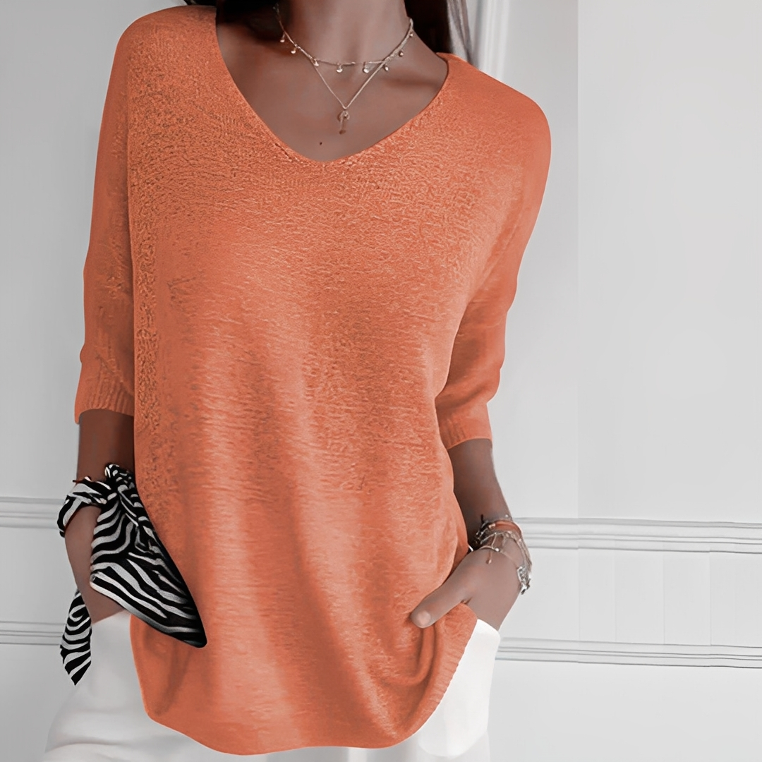Maglione donna | Taglio lungo e scollo a V