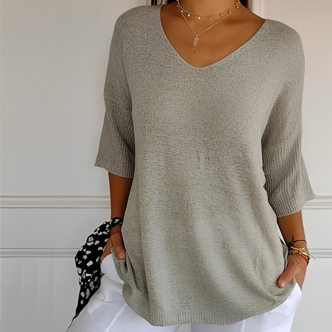 Maglione donna | Taglio lungo e scollo a V