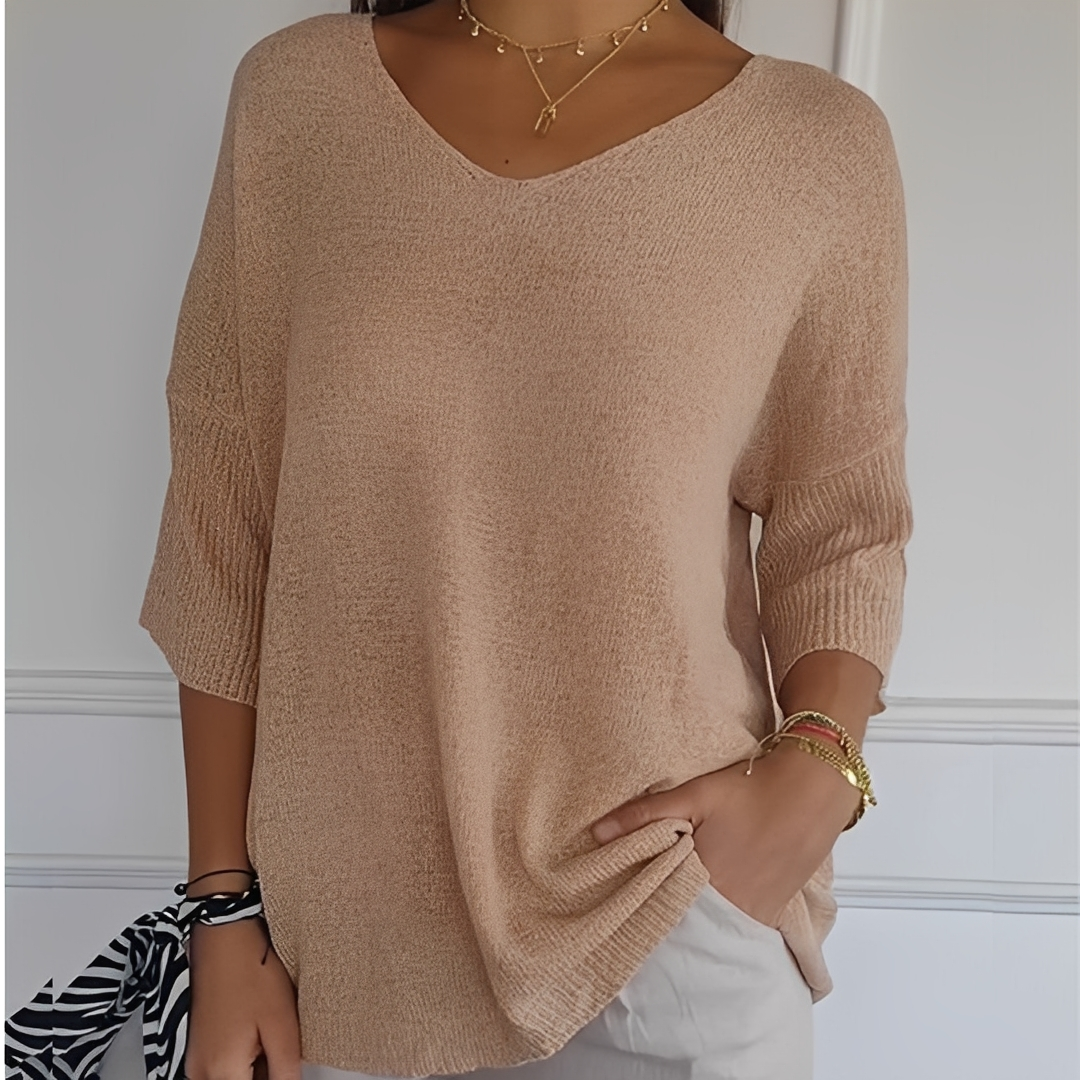 Maglione donna | Taglio lungo e scollo a V