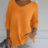 Maglione donna | Taglio lungo e scollo a V