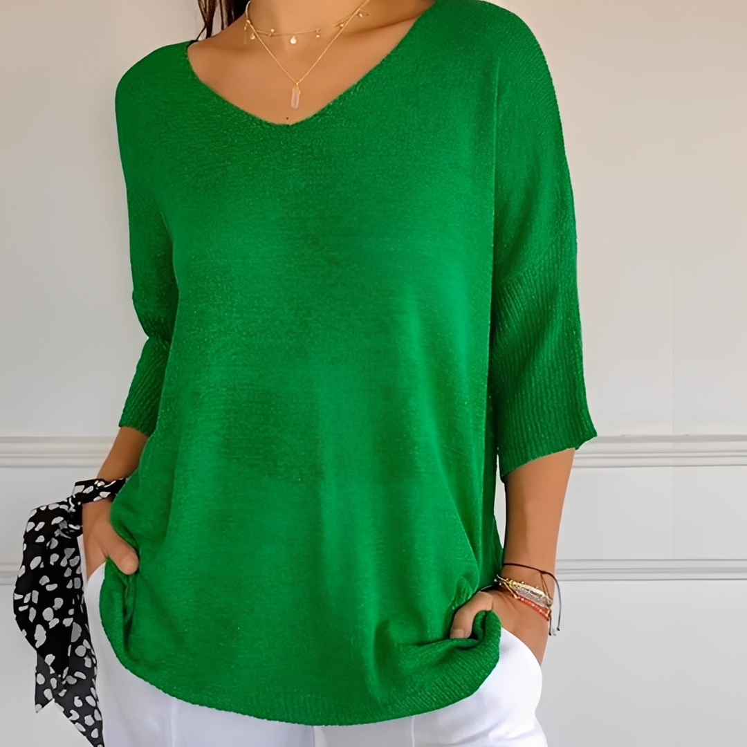 Maglione donna | Taglio lungo e scollo a V