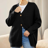Donna - Cardigan casual lavorato a maglia - Stile autunnale