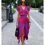Maxi abito estivo con spacco di tendenza da donna