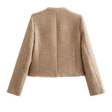 Donna - Giacca cropped in tweed - Cappotto corto elegante