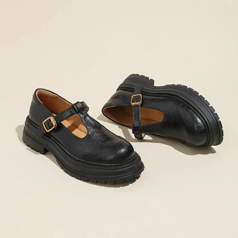 Cinzia™ | Mary Jane in pelle con cinturino