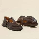 Cinzia™ | Mary Jane in pelle con cinturino
