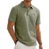Varel | Polo da uomo in lino a maniche corte