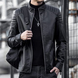 Ambra™ | Giacca in pelle con zip frontale