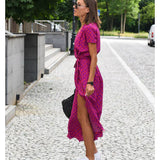 Varel | Abito elegante con scollatura a V e vestibilità modellante