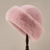 Cappello da Donna in Pelliccia Sintetica – Nero, Accessorio Elegante per Inverno per Giornate Fredde
