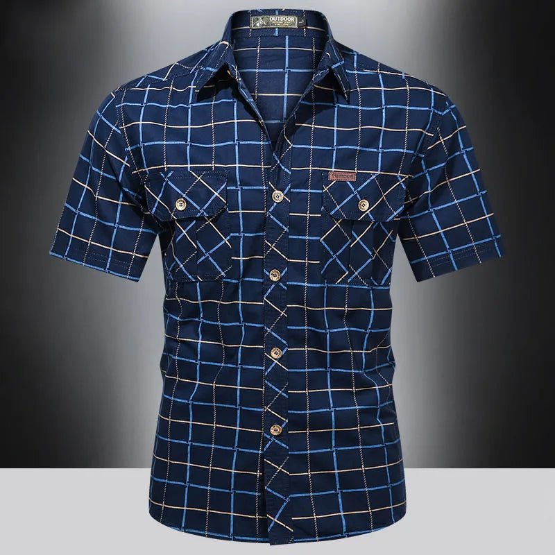 Varel | Camicia elegante a maniche corte a quadri
