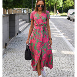 Maxi abito estivo con spacco di tendenza da donna