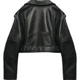 Donna - Giacca classica da motociclista - Stile casual