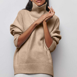 Donna - Morbido maglione a collo alto - Maglieria accogliente