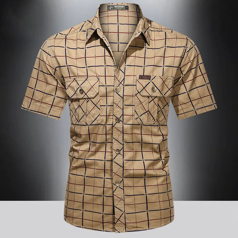 Varel | Camicia elegante a maniche corte a quadri