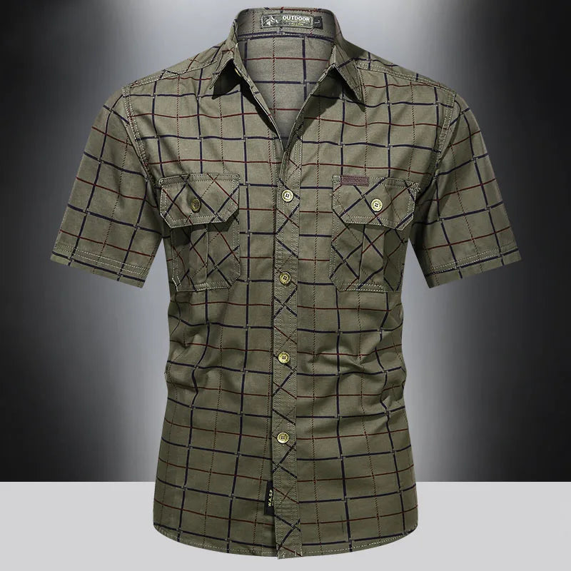 Varel | Camicia elegante a maniche corte a quadri