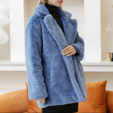 Donna - Cappotto morbido oversize con colletto a bavero