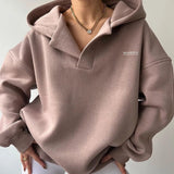 Felpa oversize con cappuccio da donna – Pullover dalla vestibilità comoda e spalle scese per il comfort di ogni giorno