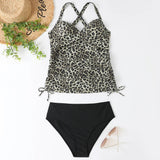 Set Tankini Due Pezzi per Donne – Con Spalline Regolabili, Adatto per Estate e Nuoto