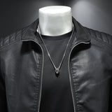 Ambra™ | Giacca in pelle con zip frontale