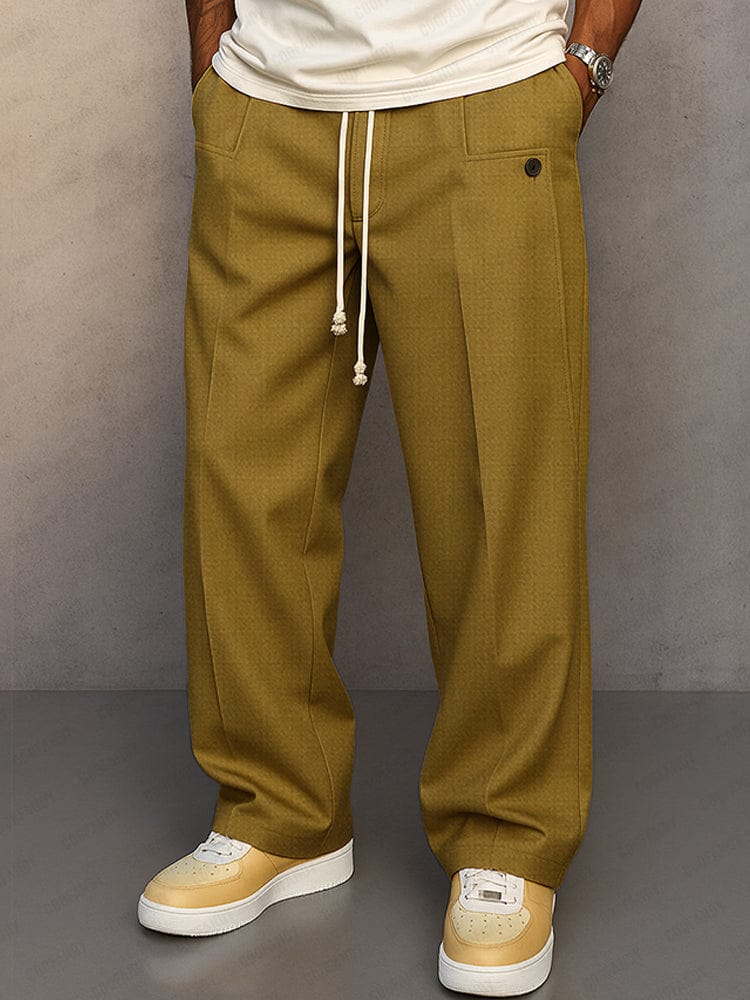 Pantaloni Slim Fit da Uomo – Adatti per Lavoro e Tempo Libero, Con Cerniera e Vita Elastico